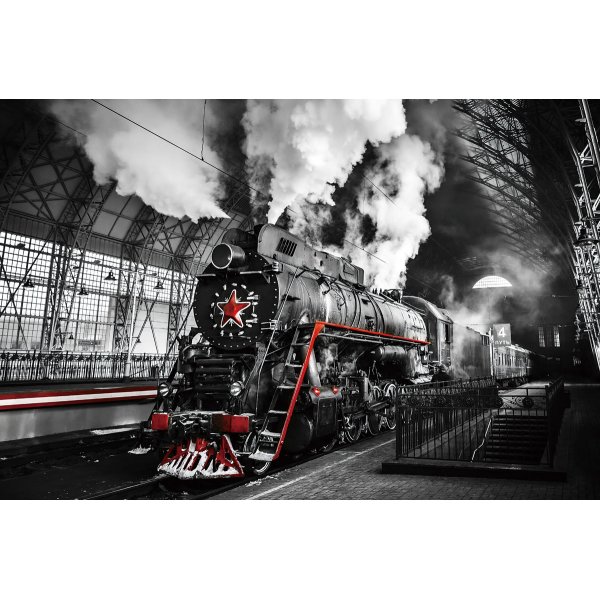 Glassbilde Locomotive - 120x80 cm