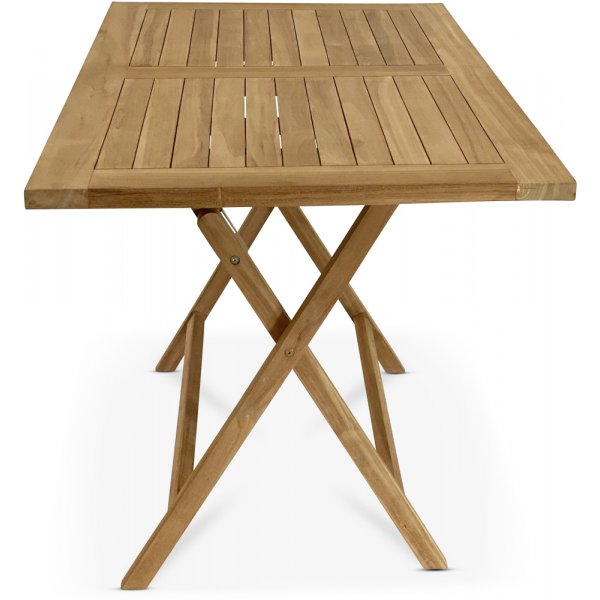 Grunnebo sammenleggbart spisebord 120 cm - Teak + Tekstilrens for mbler