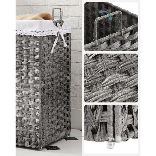 Henrietta skittentøyskurv 90 l - Grå Henrietta skittentøyskurv 90 l - Grå