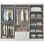 Inci garderobe 210 x 50 x 182 cm - Hvit