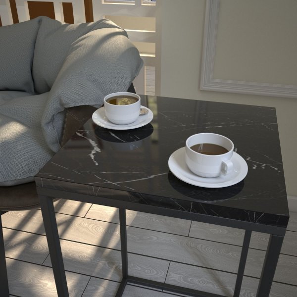 Pure sidebord - Svart/hvit Pure sidebord - Svart/hvit