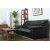 Dominic 3-seters sofa i sort kunstskinn + Mbelpleiesett for tekstiler