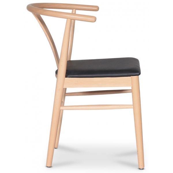 Abisko stol - Antik bok/sort PU + Møbelføtter Abisko stol - Antik bok/sort PU + Møbelføtter