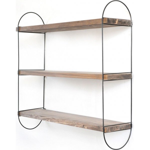 Walter vegghylle 41 - Valnøtt/svart Walter vegghylle 41 - Valnøtt/svart