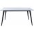 Hendry spisebord, 150-240 cm - Hvit/svart