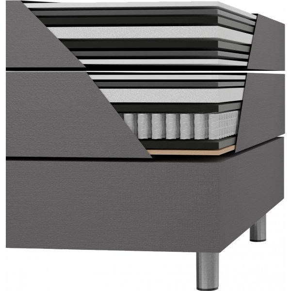 Seng 160x200 cm med oppbevaring gr
