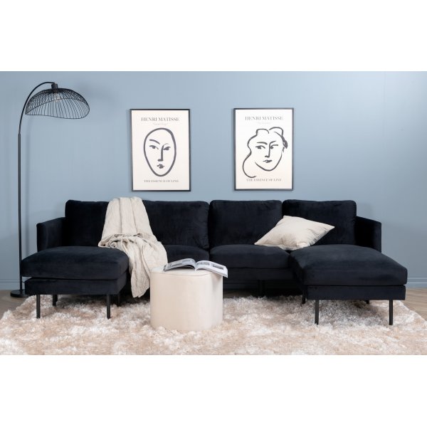 Eden U-Sofa - Svart Eden U-Sofa - Svart