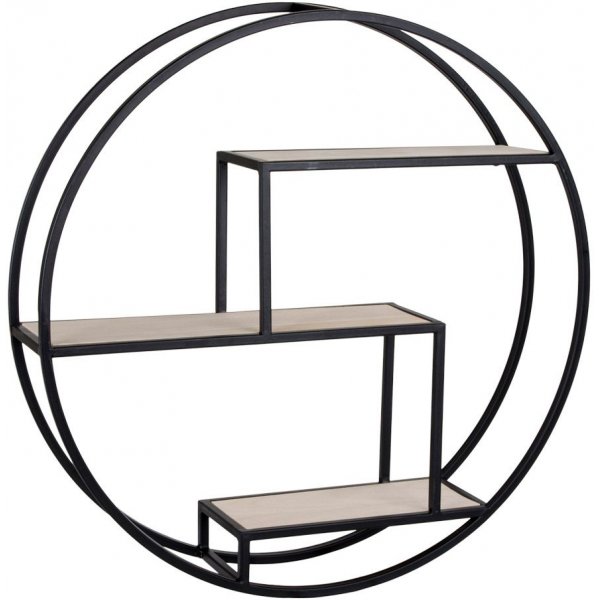 Rotterdam vegghylle - Svart/Finr