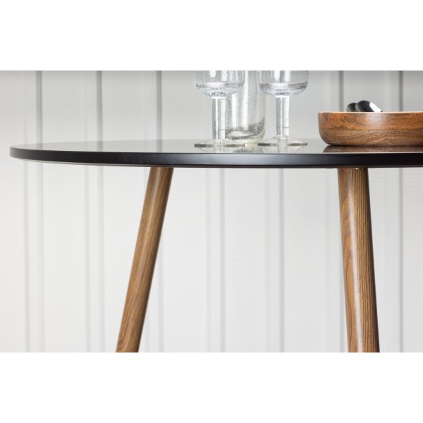 Bridge spisebord Ø90 cm - Sort/eik Bridge spisebord Ø90 cm - Sort/eik