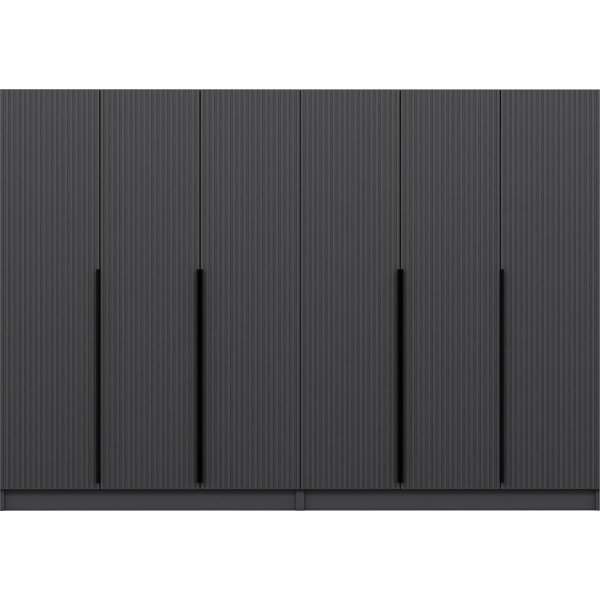 Cikani garderobeskap 270x52x210 cm, variant B - Antrasitt Cikani garderobeskap 270x52x210 cm, variant B - Antrasitt