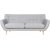 Monte 3-seters sofa - Lys gr/bk