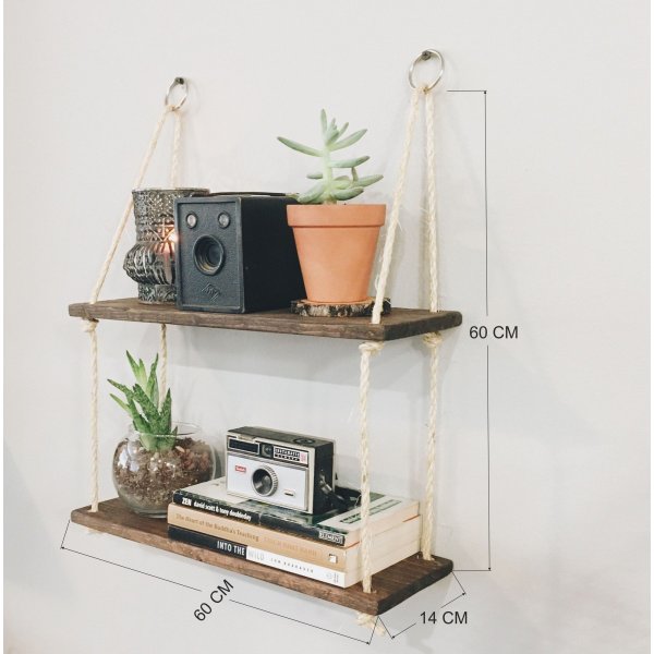 Abstrakt vegghylle 42 - Valnøtt Abstrakt vegghylle 42 - Valnøtt