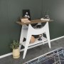Ese sidebord 100 x 35 cm - Hvit/valntt
