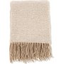 Lyng pledd, 130x170 cm - Beige/hvit