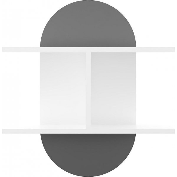 Auro vegghylle - Hvit/antrasitt