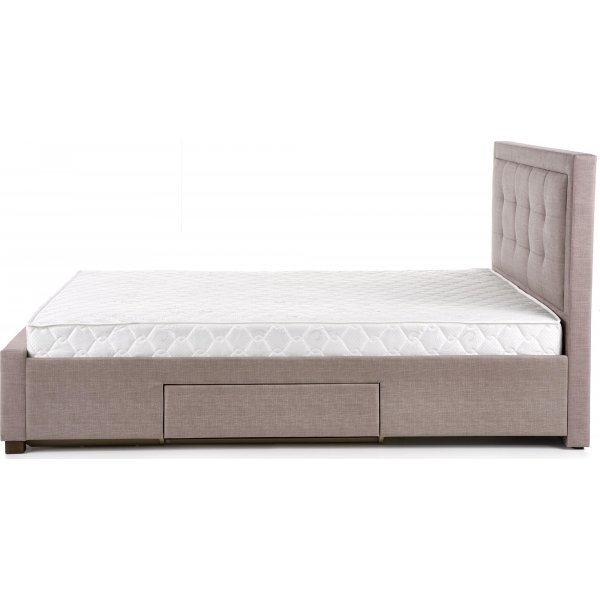 Neveah sengeramme - Beige/valnøtt Neveah sengeramme - Beige/valnøtt