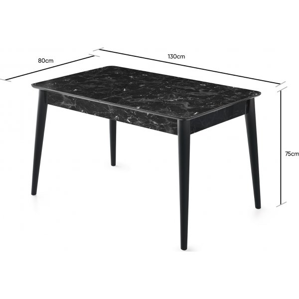 Lotta spisebord 130 cm - Antrasitt Lotta spisebord 130 cm - Antrasitt