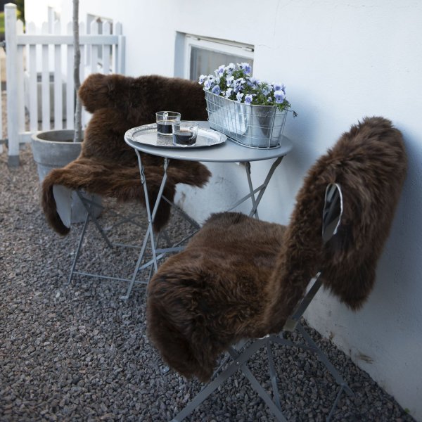 Sknsomt saueskinn Brun - 60 x 100 cm