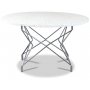 Terrazzo rundt sofabord  80 cm - Bianco Terrazzo & underdel Star krom