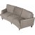 Howard Watford Deluxe 4-seters buet sofa - lysebrun kordflyel