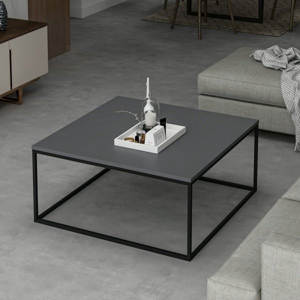 Loni salongbord 90 x 90 cm - Antrasitt Loni salongbord 90 x 90 cm - Antrasitt