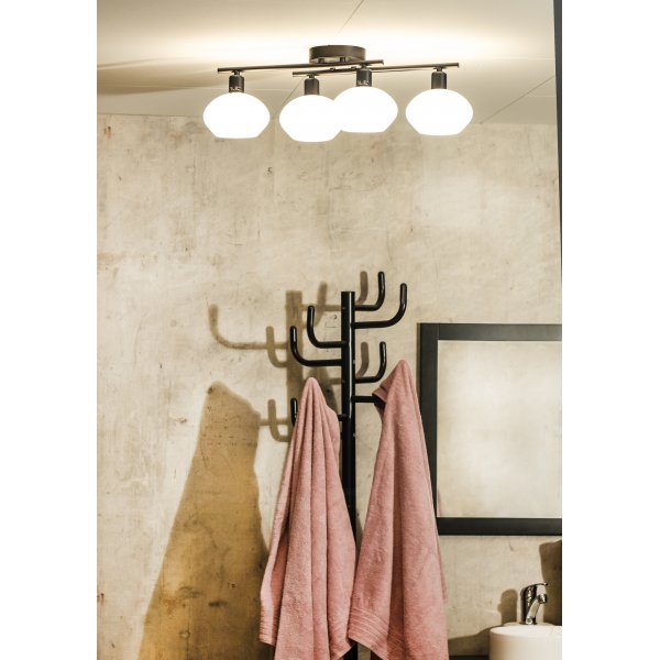 Elba plafond - Sort/Opal hvit