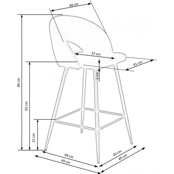 Pelican barstol 96 - Beige