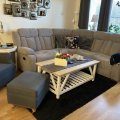 Kundebilde Madrid hj�rnesofa (recliner) - Gr� (Stoff)