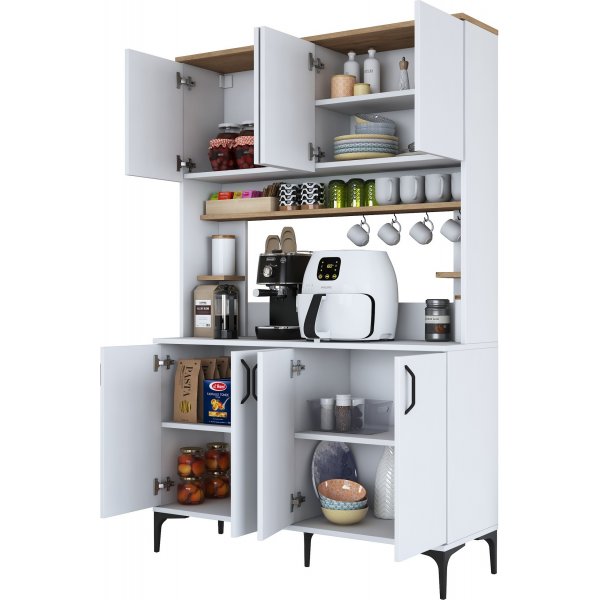 Jeriko kjøkkenskap 176 - Hvit/valnøtt Jeriko kjøkkenskap 176 - Hvit/valnøtt