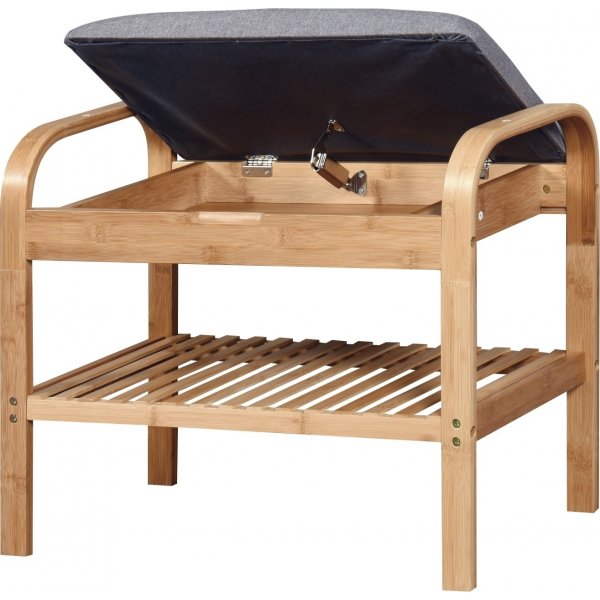 Benk med skjult oppbevaring - Grå Benk med skjult oppbevaring - Grå