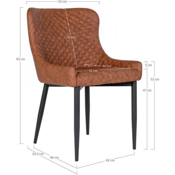 Boston spisestol - Vintage Brun/Svart Boston spisestol - Vintage Brun/Svart