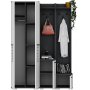 Asimo kleshenger 130 x 44,6 x 183 cm - Antrasitt/hvit