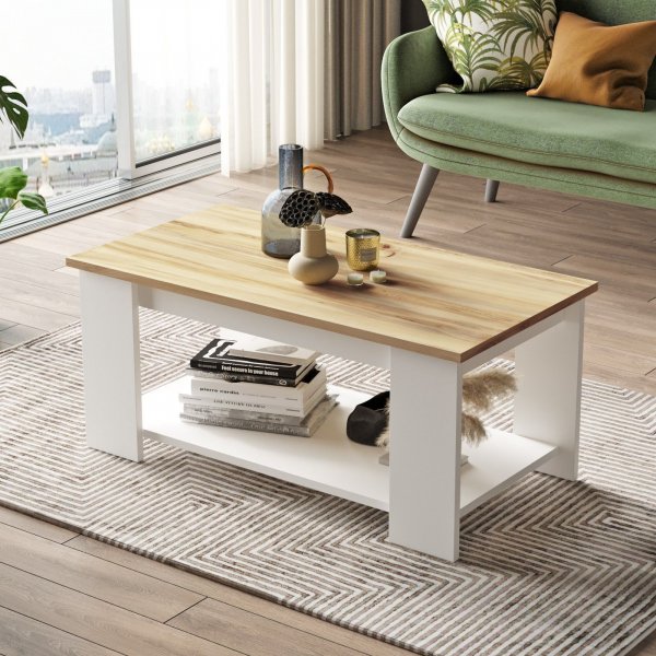 Luvio salongbord 15 - Eik/hvit