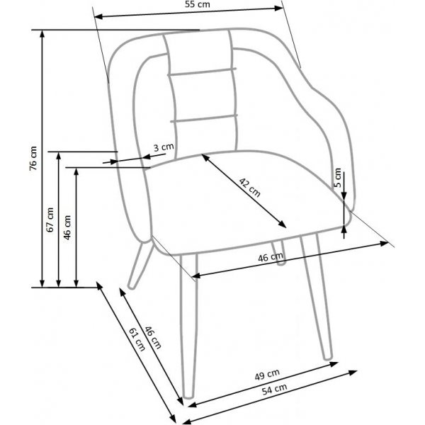 Jeni spisestol - Lysegrå/beige Jeni spisestol - Lysegrå/beige