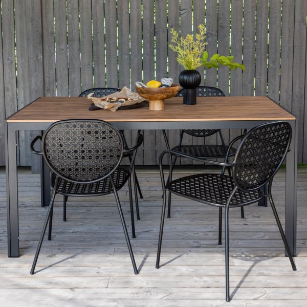 Break spisebord 150 x 90 cm - Brun/Sort Break spisebord 150 x 90 cm - Brun/Sort