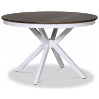 Skagen rundt spisebord 120 cm - Hvit / brunoljet eik Skagen rundt spisebord 120 cm - Hvit / brunoljet eik
