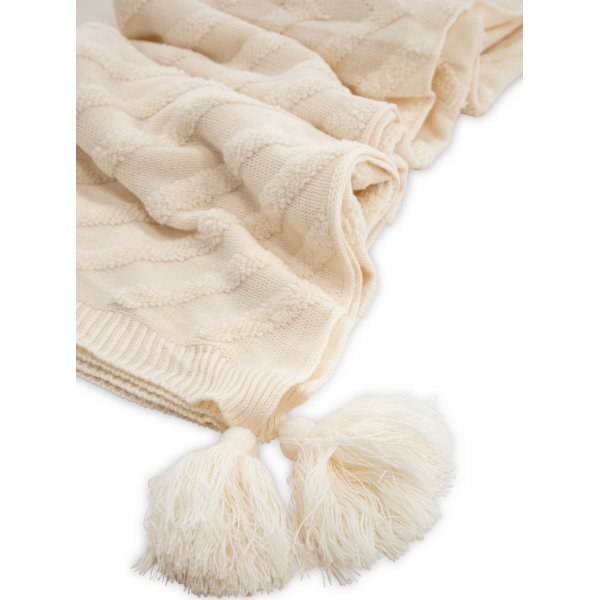 Lo pledd, 130x170 cm - Hvit Lo pledd, 130x170 cm - Hvit