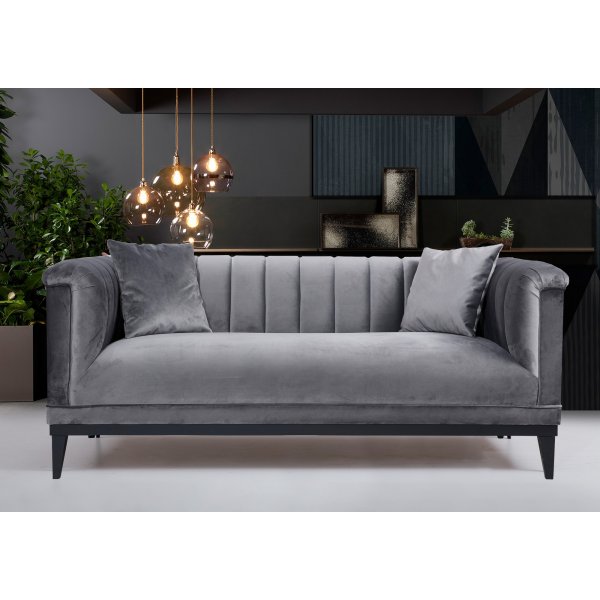 Trendy 2-seters sofa - M�rkegr�