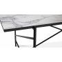 Portland spisebord 180 cm - Marmormnster/svart