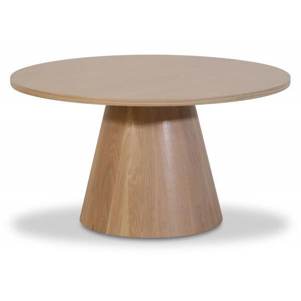 Cone rundt salongbord  85 cm - Whitewash