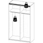 Verona smal garderobe - Sort