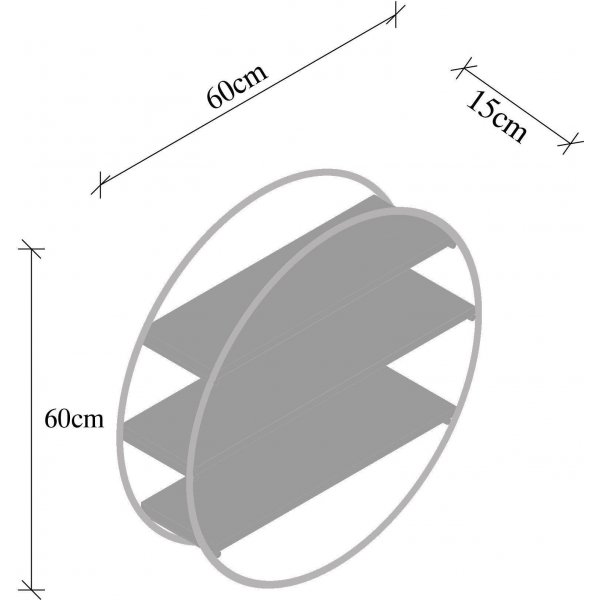 Tulipan vegghylle - Svart/valnøtt Tulipan vegghylle - Svart/valnøtt