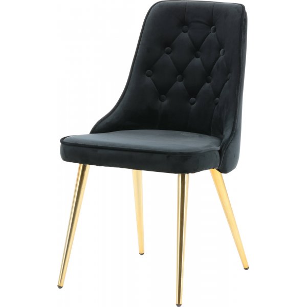 Alice Deluxe spisestol - Svart/messing Alice Deluxe spisestol - Svart/messing