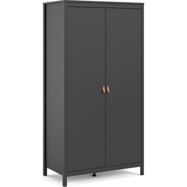 Madrid garderobe med 2 dører - Sort Madrid garderobe med 2 dører - Sort