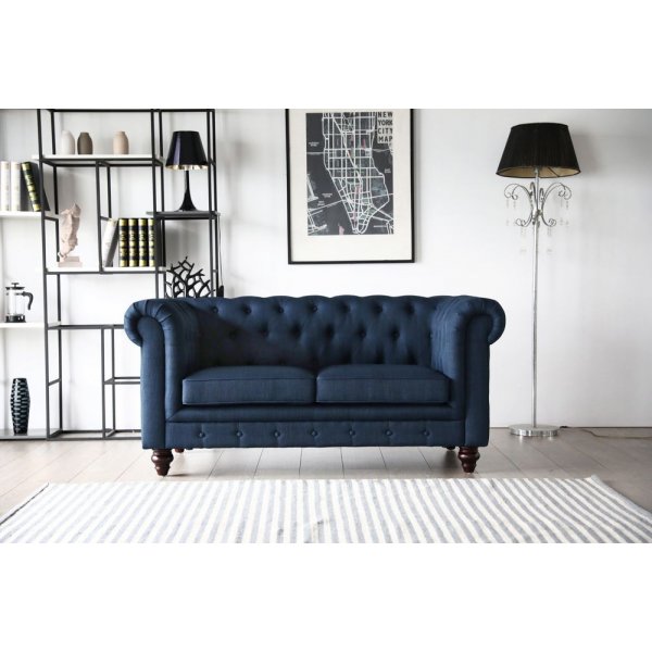 Herron 2-seters chesterfield-sofa - Bl