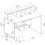 Snekkerpult 120 x 60 cm - Furu/beige