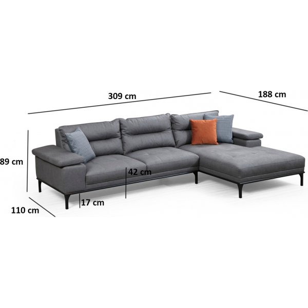 Hollywood divansofa - Gr