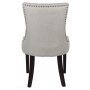 Victoria spisegruppe, ovalt spisebord 178 x 110 cm med 4 stk. Tuva stoler - Hvit / Brunbeiset