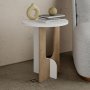 Lunar sidebord - Hvit/eik