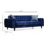 Arredo Capitone v2 3-seters sovesofa - Marinebl